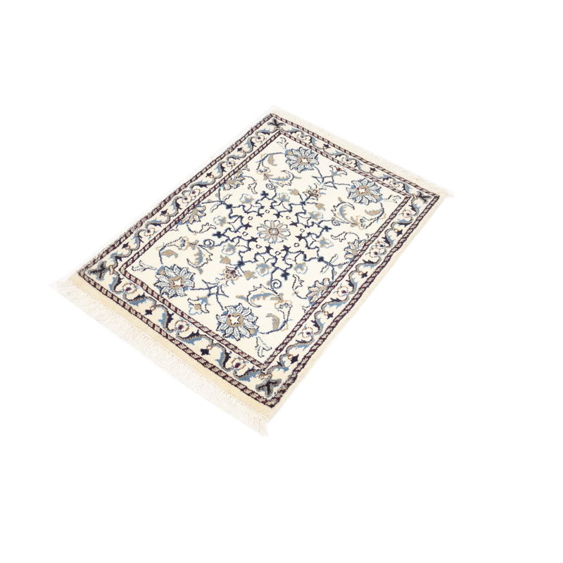 Tapis oriental rétro crème classique 2 x 3 Nain Tabas