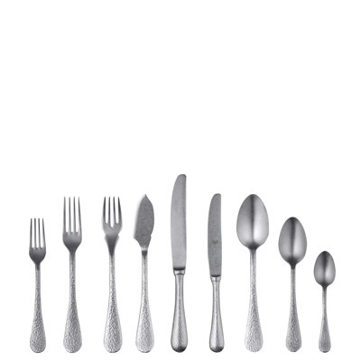 Epoque Flatware Set with H/H Knives - 54 Pieces - Pewter