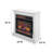 Aracel 23.63'' W White Electric Fireplace & Mantel Package