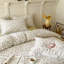 Ensemble de housse de couette en coton multicolore à volants-109792749-109792751