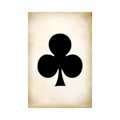 Card I: Club by PatentPrintStore - Wrapped Canvas Print