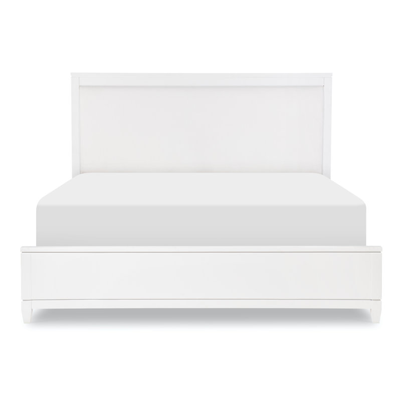 Grand lit tapissier blanc pur Summerland, Grand
