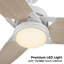 Ventilateur de plafond 52 po avec télécommande, ensemble d'éclairage inclus-1353757174