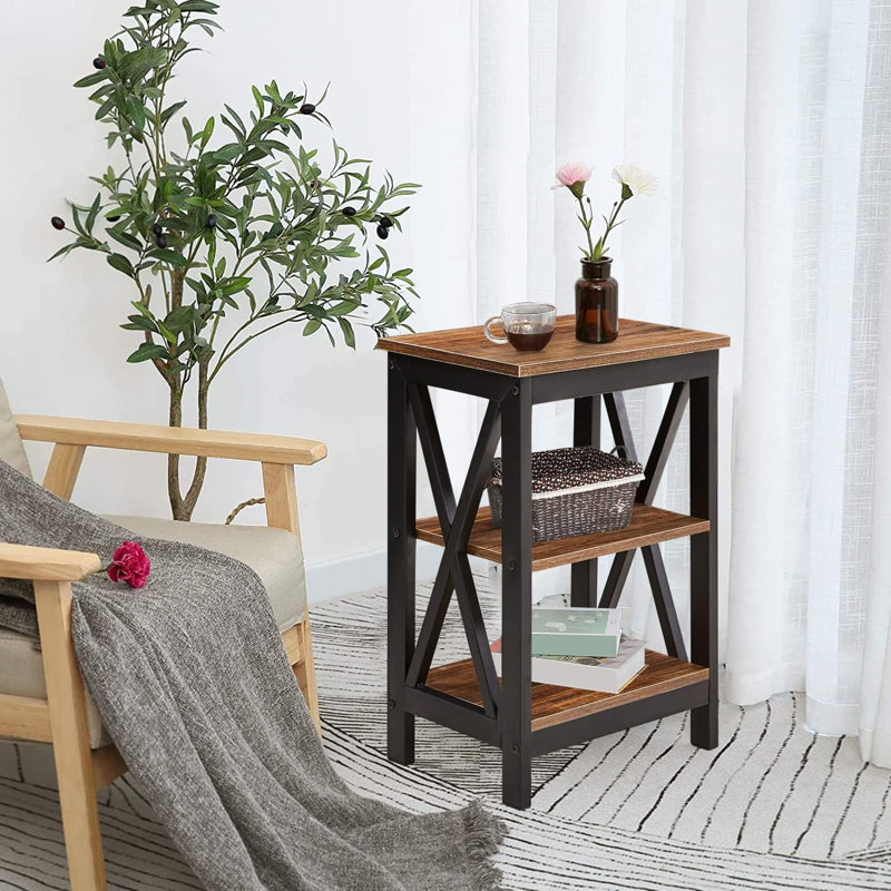 Lit simple tapissier avec 2 tables de chevet - lumières DEL et station de charge, ensemble de chambre à coucher moderne