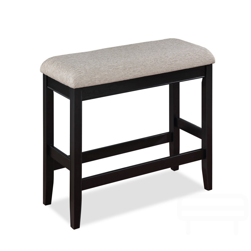 1Pc Counter Height Bench Footrest Upholstered Seat