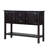 48'' Solid Wood Sideboard Console Table with 2 Drawers and Cabinets and Bottom Shelf, Retro Style Storage Dining Buffet Server Cabinet for Living Room Kitchen Dining Room (Espresso