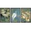 Grue verte verte pataugeant dans l'eau, lotus floral, art animalier, décoration murale moderne-102292238-102292236