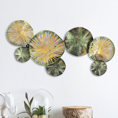 Hand-Painted Decorative Metal Wall Accessory, 29.1 x 15.0 x 2.0 inches | 100% Metal, Thickness: 0.06 inches | Unique Art Piece for Home Decor, Easy Wall Mounting, Color Variations for Personalized Style