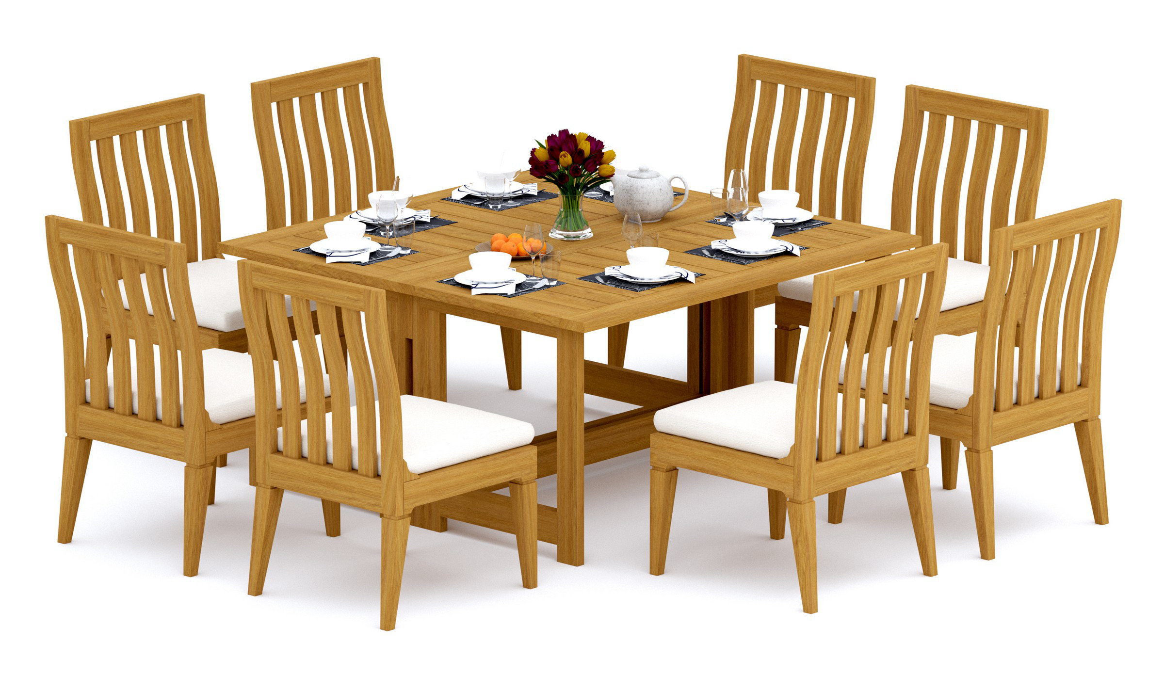 Teak Smith Caranas 8 - Person Square Outdoor Dining Set | Wayfair