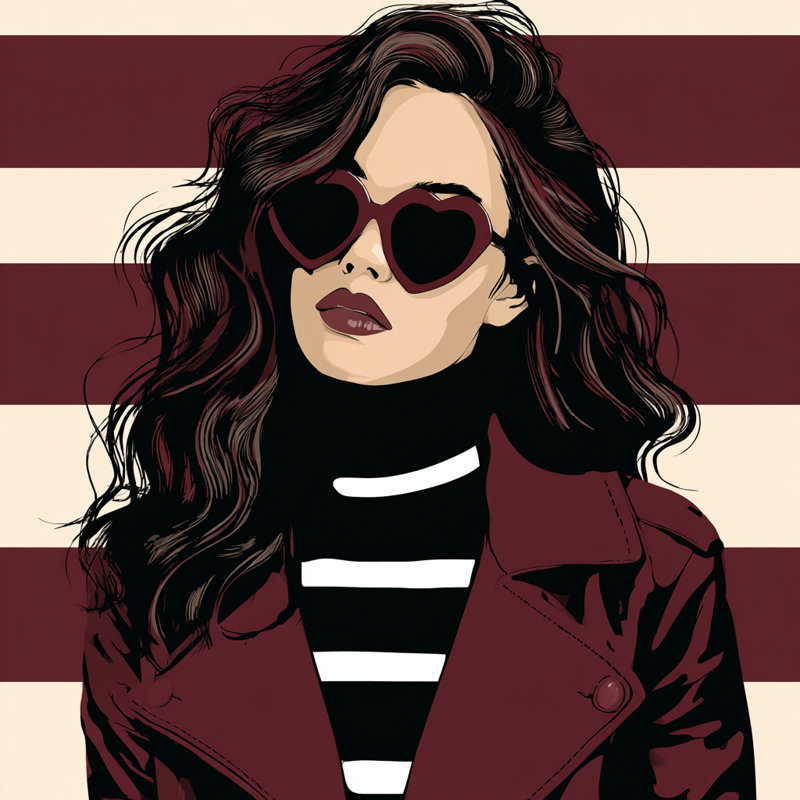 Striped Retro Wrapped Canvas Wall Art