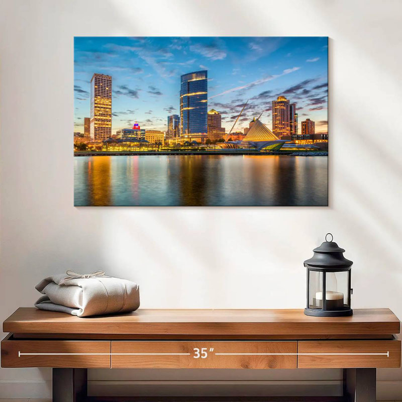 Tergel Milwaukee Cityscape, 16" H x 24" W