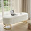 Banc coffre ottoman capitonné en velours de 130 cm avec couvercle rabattable et pieds en métal doré-274066176-521966104