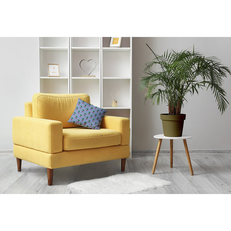Coussin décoratif à motif de radis PF1632BL16, H 16 po x l 16 po, Carré