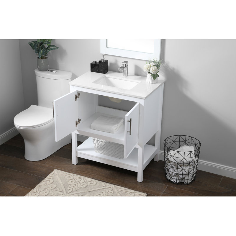 Ensemble de meuble-lavabo simple 30 po Everett, Blanc