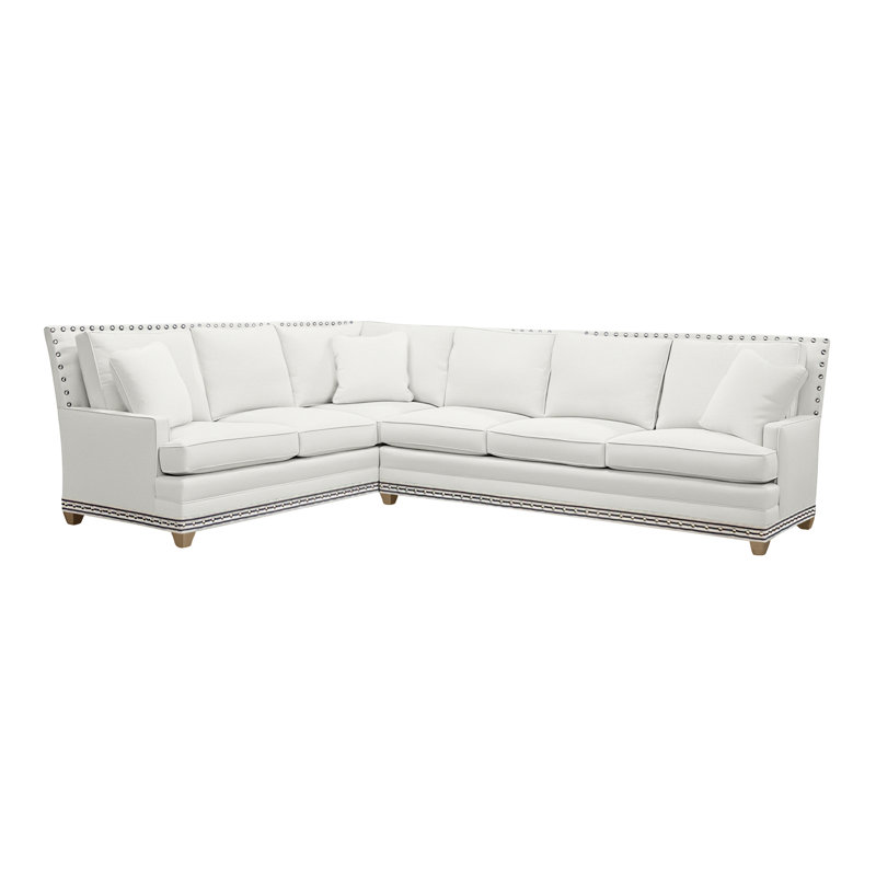 American Bungalow 2-Piece Riverside L- Sectional, Kempsey Sheepskin, Hampton, Yes