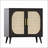 Stylish Black Buffet Cabinet With Ample Storage And Durable Solid Wood Feet For Modern Dining Rooms-938634768