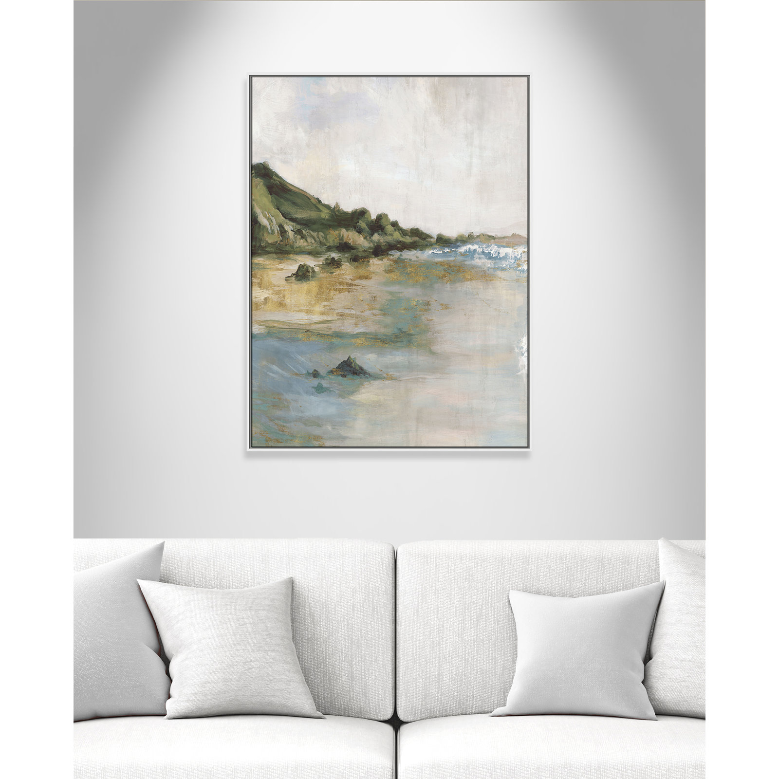 Cordoba "Tide's Edge" Print, 49.5" H x 37.5" W, White