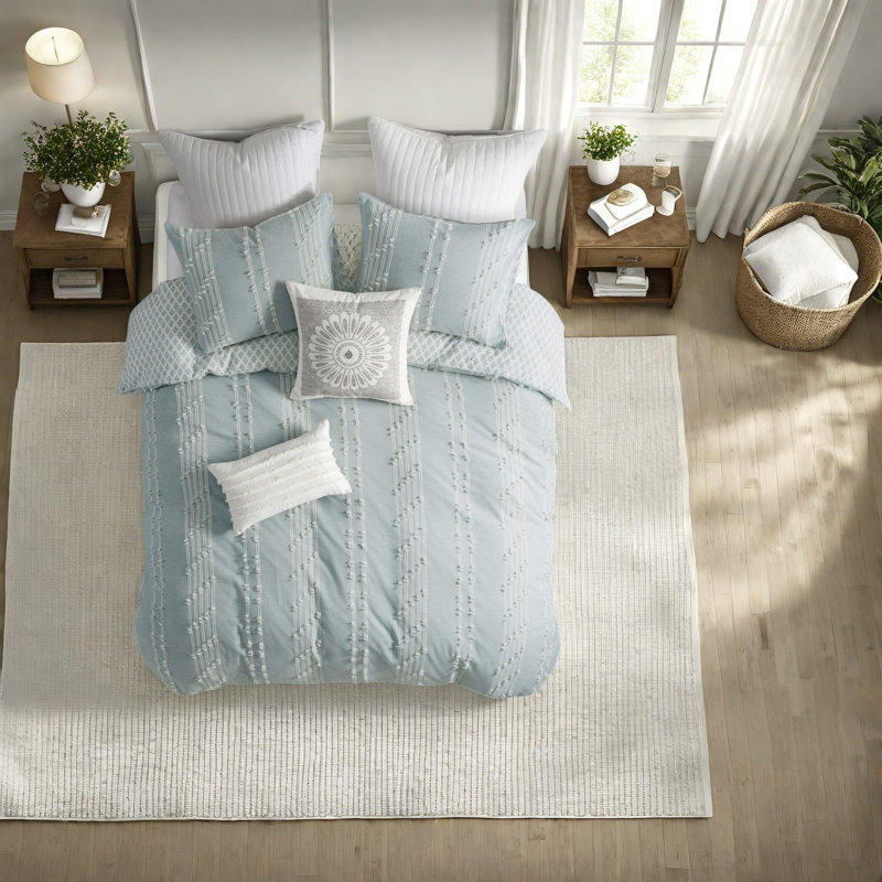 Ensembles de literie luxueux en jacquard de coton, style moderne pour la maison