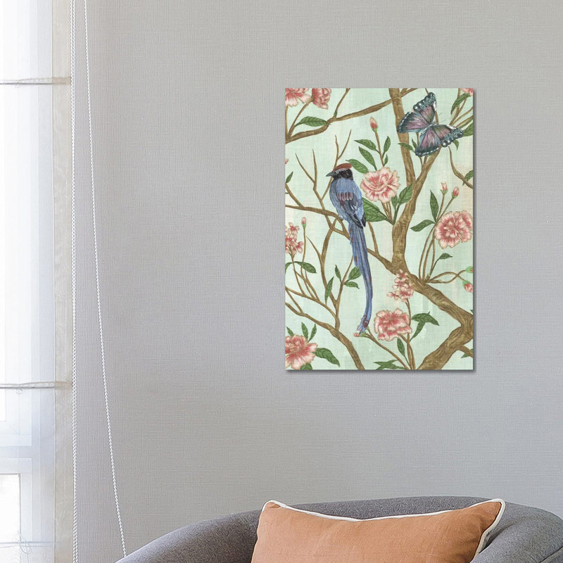Delicate Chinoiserie I by Melissa Wang - Wrapped Canvas Painting, 66.04 cm H x 45.72 cm W x 3.175 cm D