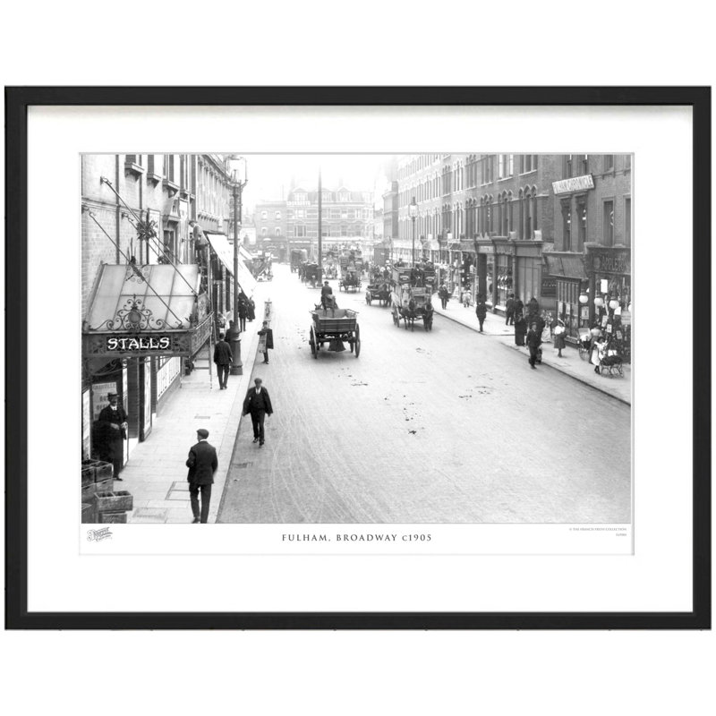 Fulham, Broadway C1905 by Francis Frith - Single Picture Frame Print, 60cm H x 80cm W x 2.3cm D