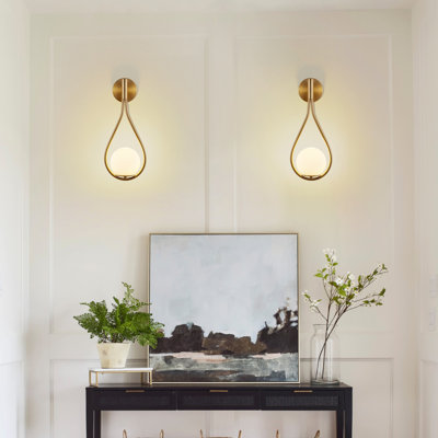 2-Pack Modern Golden Vanity Light