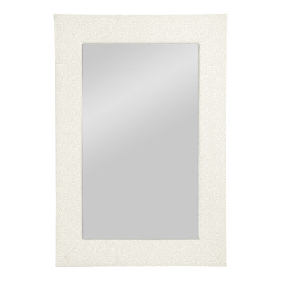 Brewster Fabric Rectangle Wall Mirror