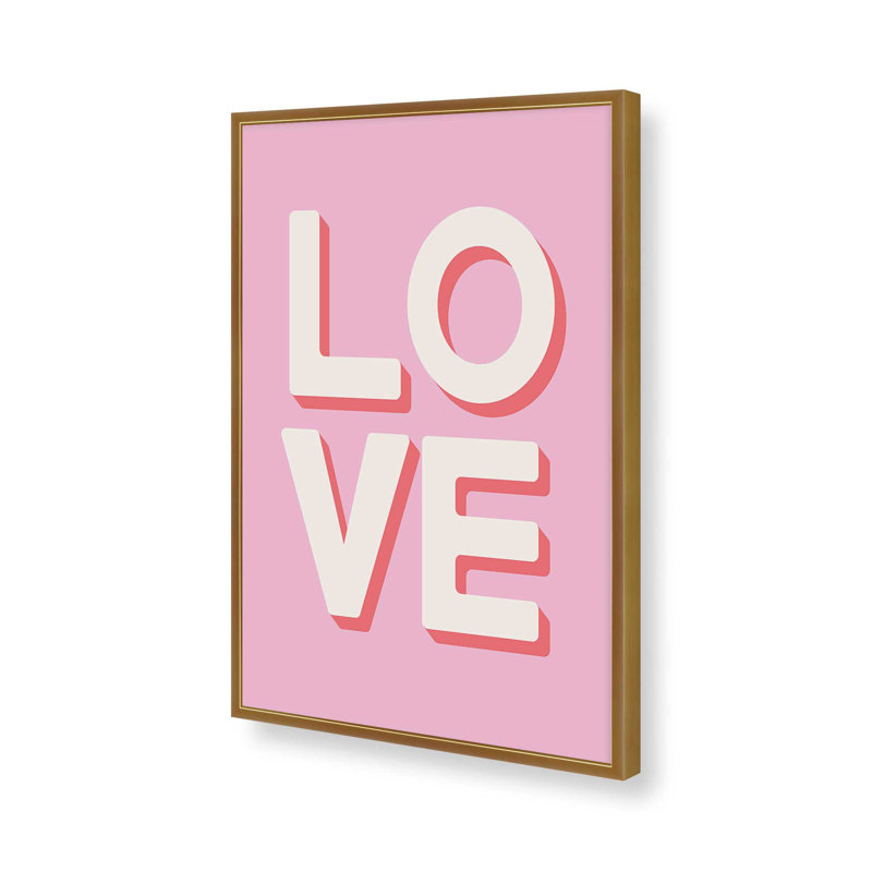 «Love rose» par Garima Dhawan, reproduction d'art sur toile, H 16 po x l 12 po, Doré