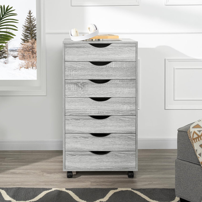 Classeur de bureau 7 tiroirs, Gris