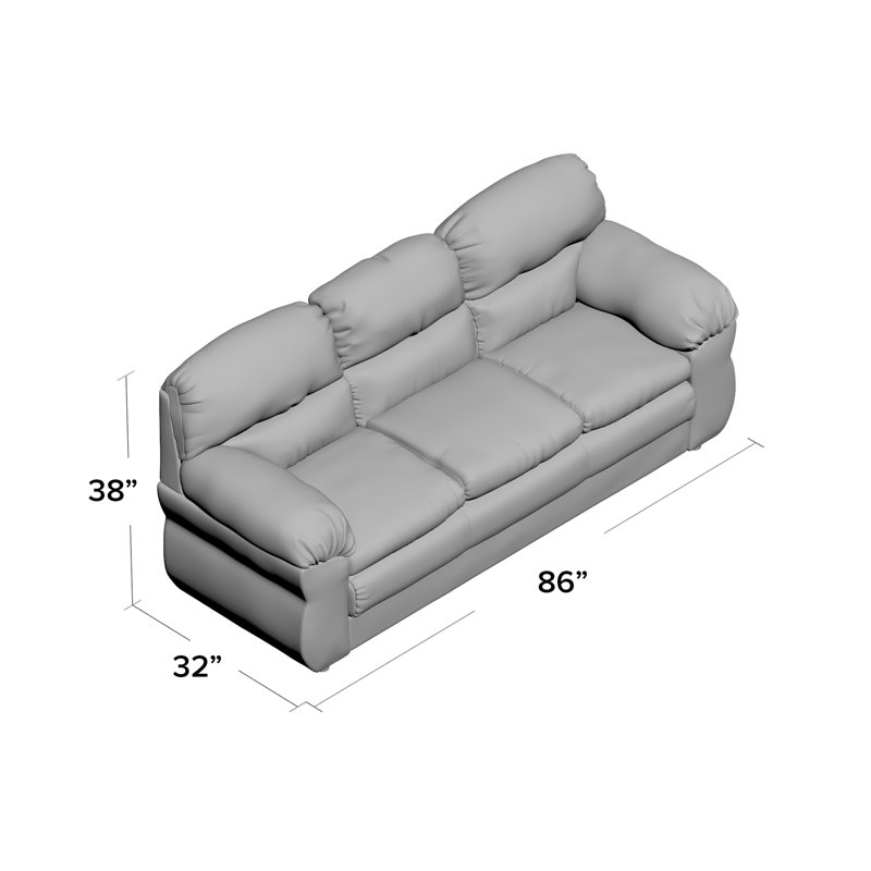 Kendig Upholstered 86'' Sofa, Bulldozer Graphite