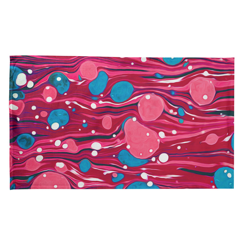 Tea Towel Kitchen Towel, Pink, Polyester Twill