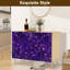 Buffet Buffet avec rangement mauve Starry Sky Constellation à motifs floraux avec 2 portes pour le salon et la cuisine