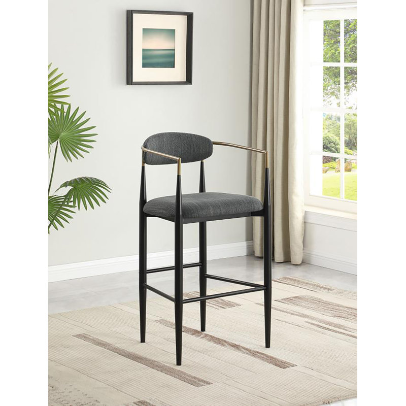 Chaisa Counter Height Chair (set Of 2), Dark Gray, Bar Stool (30" Seat Height)