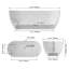 Baignoire de trempage autoportante en surface solide 63 "avec trop-plein 63" Terrazzo-117790186