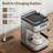 53" Coffee Bar Cabinet with Fridge Space & Power Outlet, Adjustable Shelves, Black