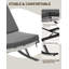 Ensemble de 2 chaises berçantes d'extérieur en rotin avec coussins en PE