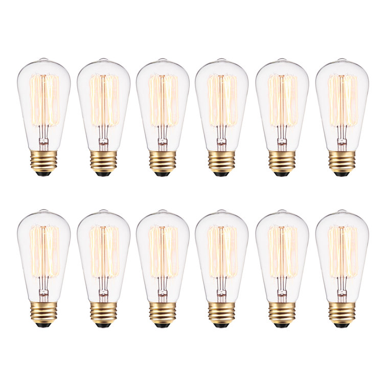 40 Watt, A19 Incandescent Dimmable Light Bulb, Warm White (2200K) E26/Medium (Standard) Base