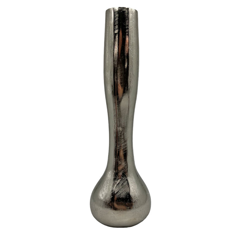Vase de table en aluminium fabriqué à la main Kinzah, Argent