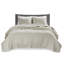 Courtepointe crème 3 pièces double / grand - doux et réversible avec rembourrage en coton, coton microfibre, solution de literie anti-odeurs-128128317-128128320
