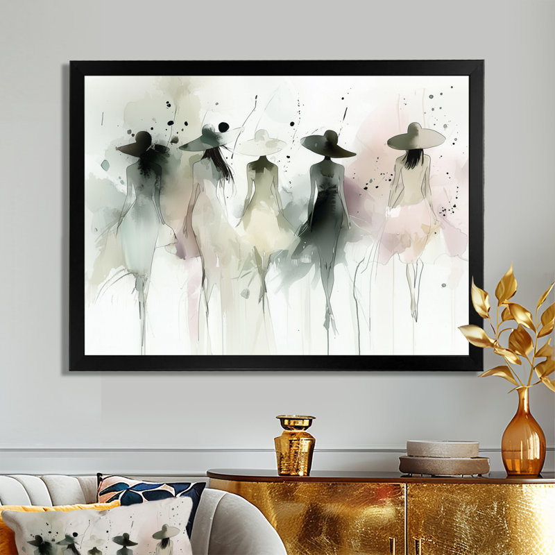 Silhouette de mode Broadway II - mode femme, art mural, H 12 po x l 20 po, Reproduction encadrée d'une seule photo sans pass