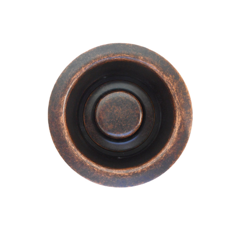3.5" Garbage Disposal Flange with Cap in Distressed Aged Copper