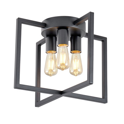 Plafonnier semi-encastré 3 lumières