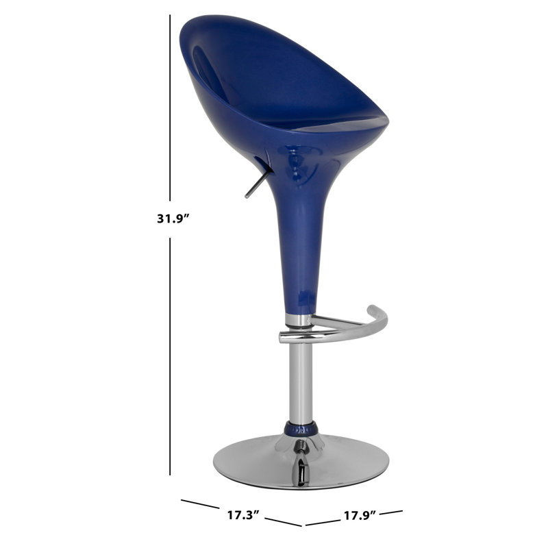 Bunky Swivel Counter Stool, Navy Blue