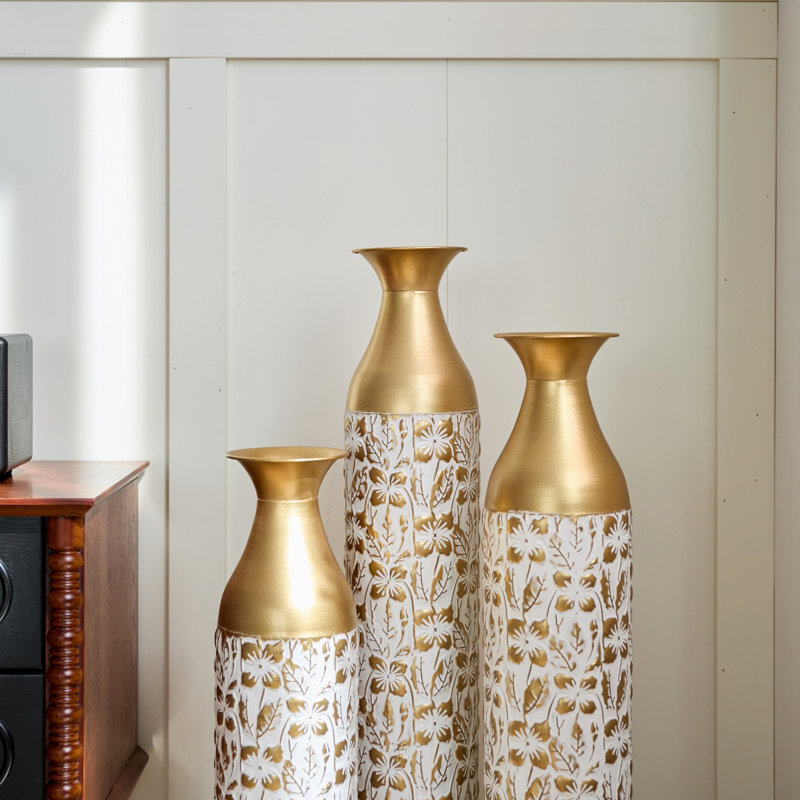 Metal Vase Set For Indoor