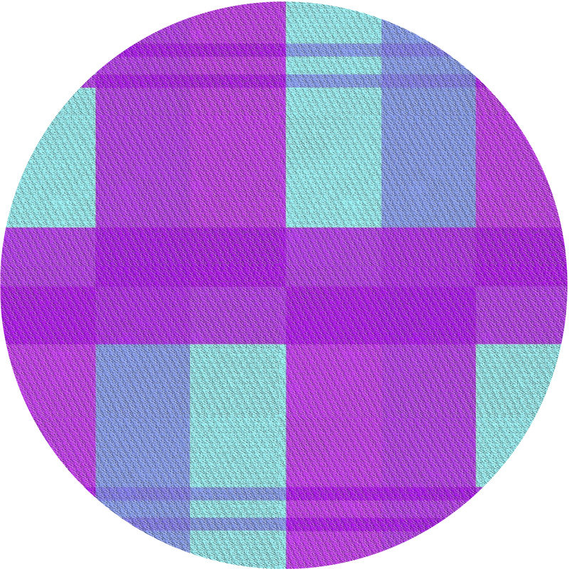 Tapis mauve à motif géométrique Kingsdown, Rond 4 pi