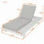 Chaise longue d'extérieur en bois avec coussin-133231178