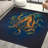 Chic Floral Pattern Non Woven Thin Type Printed Rug with Elegant Red and Gold Accent for Sophisticated Home Decor Touch-292427956