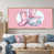 Toile avec cadre flottant or