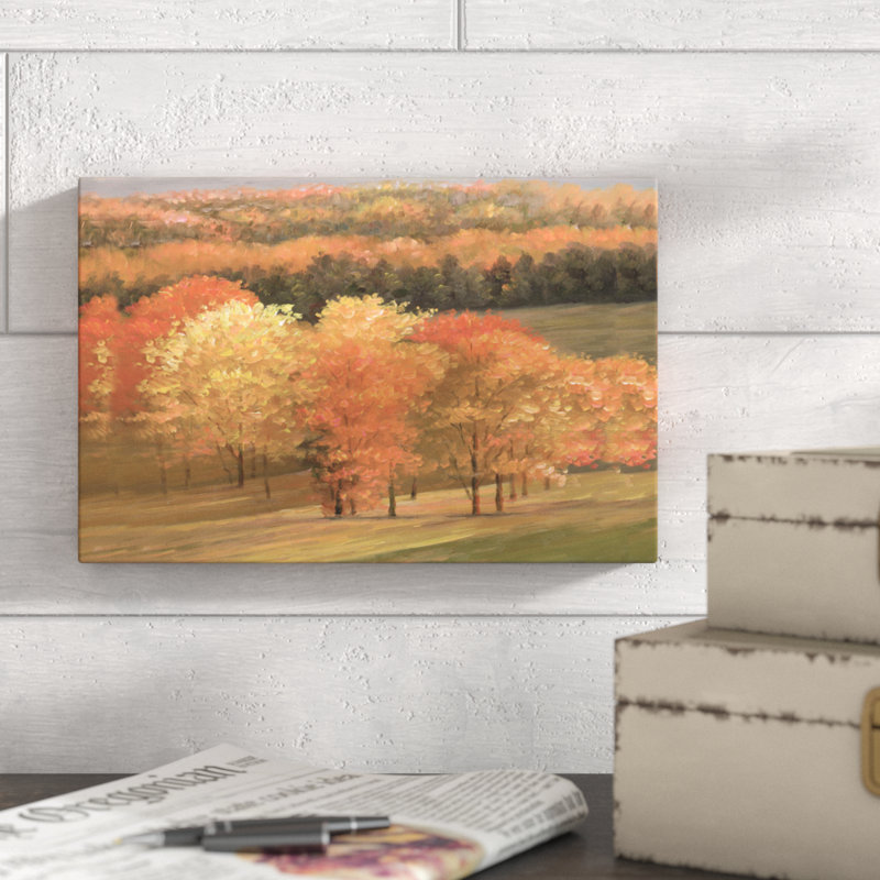 «Autum Painted Trees», reproduction sur toile, H 8 po x l 12 po