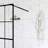 34" X 72" Shower Door Walk-In Black Finish
