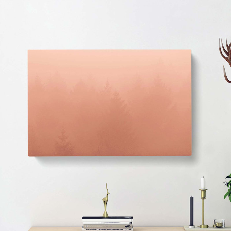 Forest in a Pink Mist - Wrapped Canvas, 35cm H x 50cm W x 3cm D